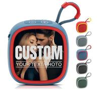 Generico Cassa Bluetooth Portatile Personalizzata con Foto e Logo, Mini Altoparlante Wireless, Diffusore Sonoro Potente con Bassi (Blu)