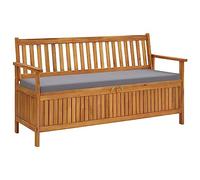 Generico Cassapanca con Cuscini da Giardino 148 cm Massello d'Acacia,Mobili da Giardino,Mobili e sedie da Giardino,Panchine da giardino-310277