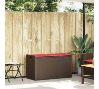 Generico Cassapanca da Esterno con Cuscino Marrone 100 cm in Polyrattan,Mobili da Giardino,Mobili e sedie da Giardino,Panchine da giardino-4104066