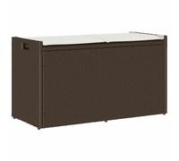 Generico Cassapanca da Esterno con Cuscino Marrone 100 cm in Polyrattan,Mobili da Giardino,Mobili e sedie da Giardino,Panchine da giardino-4104061