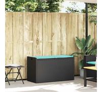 Generico Cassapanca da Esterno con Cuscino Nera 100 cm in Polyrattan,Mobili da Giardino,Mobili e sedie da Giardino,Panchine da giardino-4104068
