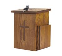 Generico Cassetta Offerte Da Chiesa - A Parete Con Fessura - Cassetta delle Offerte da Chiesa con Lucchetto - per Decima, Carità, Culto, Congregazione, Servizio Religioso, Colletta e Raccolta Fondi