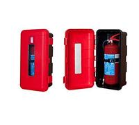 Generico Cassetta Porta estintore 6 kg in Polipropilene Nera e Rossa