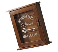 Generico Cassetta Portachiavi da Muro in Legno Marrone 1 Pezzo