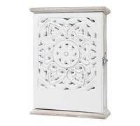 Generico Cassetta Portachiavi In legno - Organizer Da Parete Vintage 20x7x26,4 Cm | Portachiavii Rustico Con Armadietto Portaoggetti A 6 Ganci | Scatola Decorativa Per Portachiavi Per Gioielli