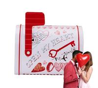 Generico Cassetta Postale per Bambini di San - Piastra Stagnata 9,5x13,5x8 Cm | Cassetta Postale in Latta di San, Confezione Regalo per Scambio in Classe | Porta Carte di Favore per Le Atti