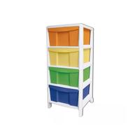 Generico CASSETTIERA COMETA Multicolor 4 CASSETTI in PLASTICA CM 39X39X85 H