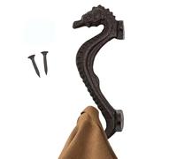 Generico Cast Iron Animal Hook - Rustic Wall Mounted Rack With Vintage Decorative Hanger | Heavy-Duty Farmhouse Storage Hook Coats, Bags, Towels, Hats | Antique Metal Organizer For Entryway