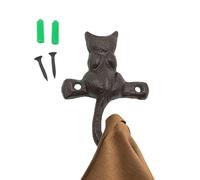 Generico Cast Iron Animal Hook - Rustic Wall Mounted Rack With Vintage Decorative Hanger | Heavy-Duty Farmhouse Storage Hook Coats, Bags, Towels, Hats | Antique Metal Organizer For Entryway