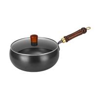 Generico Cast Iron Skillet - Japanese Hand-Forged Uncoated Pan, 24cm(9.4in) Multi-purpose Frying Pan with Glass Lid, Fit Gas & Induction Cooktops (Glass Lid,28cm/11in)