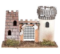 Generico Castello con Due Torri Unite da Arco con cancello cm 19x9x13 h