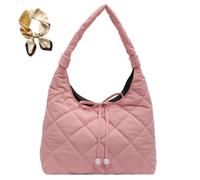 Generico Casual Commute Quilted Underarm Bag for Women,Trendy Large Capacity Shoulder Bags,Lightweight Soft Padded Handbag
