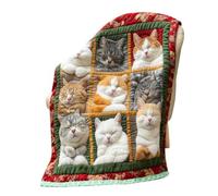 Generico Cat Blanket - Soft Flannel Couch Throw For Sofa Bed Chair And Car | Warm Flannel Blanket for Bedroom Chair Car Bed Sofa Couch Living Room Women Men Kid Boys Girls Adult }
