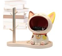 Generico Cat Candy Dish | Statua Gatto Decorativa in Resina con Base | per Oggettini - Porta Dolci per Ingresso Soggiorno Camera da Credenza Mensola