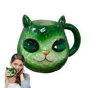 Generico Cat Coffee Mug - Cat Mug | Crystal Cats Face Coffee Mugs | Crystal Côffee Mugs Tea Cup | Cute Animal Drinking Bottle Home Decor for Hot Cold Birthday