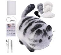 Generico Cat Doll Needle Felting Set - DIY Craft Box, Colorful Wool Material Pack, Complete Beginner Art Supply | Festive Celebration Gift, Seasonal Decor Project, Family Workshop Experience