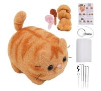 Generico Cat Doll Needle Felting Set - DIY Craft Box, Colorful Wool Material Pack, Complete Beginner Art Supply | Festive Celebration Gift, Seasonal Decor Project, Family Workshop Experience