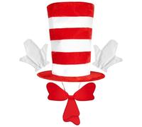 Genérico Cat Hat With Ribbon - Top Hat Cat Costume Set Di Guanti E Cravatte | Cosplay Traspiranti Unisex Per Bambini Festival Festival