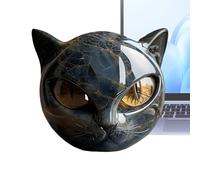 Generico Cat Head Sculpture, Realistic Kitten Art Ornament, Modern Feline Statue Desk Decor for Shelf, Living Room, Dashboard, Offices, Home Decoration for Halloween, Christmas, All-Year Display
