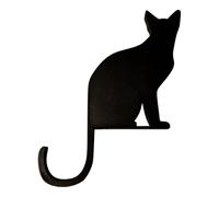 Generico Cat Hook, Feline Key Organizer, Adhesive Wall Mount Hanger, 7.48x6.5x0.39 Inches Decorative Entryway Rack, Dormitory Bedroom Kitchen Holder, Stylish Pet-Inspired Storage Solution