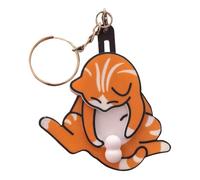 Generico Cat Interactive Keychain, Cat Play with Its Rotating Balls Funny Pendant Bag Charm, Playful Keyring for Bag Backpack Purse Decoration, Party Favors for Kids Adults