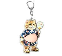 Generico Cat Keychain Pendant - Soft Interactive Character, Cute Decorative Charms, Kids Backpack Hardware, Holiday Theme Keepsakes | Fun Novelty Item, Accents for School Bags Celebration Party