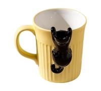Generico Cat Mug - 350ml Ceramic Coffee Cup, Cute Animal Drinkware, 11.5x9.7x8.5cm Aesthetic Desk Decor, Comfort Handle Design, Funny Tea Milk Water Mug For Home Bedroom Living Room Office Dorm