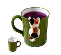 Generico Cat Mug,350ml Cute Comfort Handle Drinkware | 11.5x9.7x8.5cm Ceramic Coffee Mug Drinking Cups - Thermal For Tea Milk Water Drink Home Kitchen Office School Desk Decor Kids Women Birthday