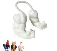Generico Cat Muscles Arms, Pet Cosplay Accessory, Neck Hanging Funny Photo Props for Small Cats, Dogs and Chickens (White)