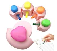 Generico Cat Paw Highlighters, Writing Marker Set, 2.95x3.15x1.18 Inches No Bleed Ink Pens with Cute Design, Bright Color Study Markers, Office School Stationery for Note Taking Use