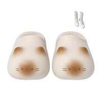 Generico Cat Paws Footprints Fluffy Plush Fleece Height Increase Slippers, Cat Paw Slippers,Soft Warm Cozy To The Touch for Winter (White,5-6)