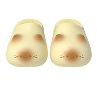 Generico Cat Paws Footprints Fluffy Plush Slippers - Height Increase Non-Slip Winter Furry Slippers, Soft Warm Cozy To The Touch for Fall (Yellow,32 1/9)