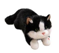 Generico Cat Plush - 15.75inch Animal Toys for Kids, Soft Interactive Doll with Sound and Realistic Design, Educational Toys for Nursery, Bedroom, Living Room, Birthday, Black/Coffee
