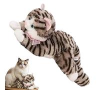 Generico Cat Plush Toy - Realistic Stuffed Cat Doll, Soft Plush Animal Toy with Sound Effect, Adorable Cats Gorgeous Figure, Collectible Animal Decoration, Gorgeous Cats Ornament for Living Room Sofa
