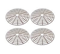 Generico Cat Proof Plant Pot Cover Set of 4 | PP, 30x30x2.5cm | Soil Protector for Indoor Plants | Cuttable Mesh Barrier To Keep Pets out of Flower Pots