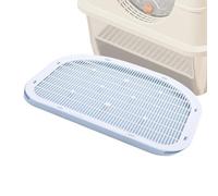 Generico Cat Ramp for Litter Box, Elevated Cat Litter Step Ladder, Washable Non-Slip Mat Tray with Soft Pad, For Senior Cats and Kittens, 1-Pack Gray, Carpeted Floors Corners
