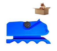 Generico Cat Scratch Board Cutter, DIY Cat Scratch Board Cardboard Cutter, Handheld Cardboard Cutter Tool, DIY Cat Scratchers Cardboard Strip Tool for Cat Lovers (Blue)