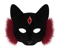 Genérico Cat Ski - Cat Face Covers, 20 x 20 x 8,5 cm Half Face Cover, Adjustable Halloween Dress-up Accessories | Canine Half Faces Cover Props,for Adults Kids Christmas Holiday Masquerade Party