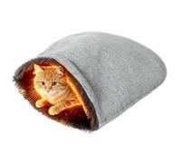 Generico Cat Sleeping Bag - Plush Washable Foldable Indoor Covered Cat Bed | Portable Self Warming Cat Sleeping Cave Bed Indoor for Home Office Apartment Living Room Bedroom Bedside Desk Travel Winter