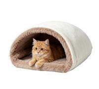 Generico Cat Sleeping Bag - Plush Washable Foldable Indoor Covered Cat Bed | Portable Self Warming Cat Sleeping Cave Bed Indoor for Home Office Apartment Living Room Bedroom Bedside Desk Travel Winter