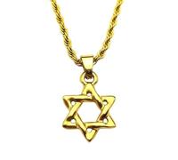 Generico Catena a Stella Magen David per donne Uomini Colore oro Ebraismo Fedele Spirito Maschile Collo Pendente