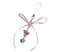 Generico Catena per cellulare a tema angelo romantico con pendente a cuore scintillante da regalare come ciondolo per telefono d ' angelo
