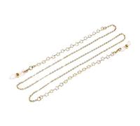 Generico Catena per Occhiali a Forma di Stella in Oro - Corda per Occhiali galvanizzata per Occhiali da Lettura e mascherine(Real Gold Plating Golden)