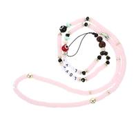 Generico Catena Portacellulare Perline Occhio Diabolico e Lettere Love in Argilla Polimerica, Semplice ed Elegante, Decorazione Unica per Cellulare e Borsa, Regalo