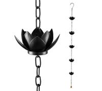 Genérico Catena raccogli acqua, raccoglitore d'acqua decorativo per | giardino, catene per grondaie e grondaie, per giardino posteriore, esterno, capanna principale, cortile, paesaggistica, grond