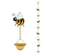 Generico Catene da Pioggia per Le Grondaie | Raccoglitore di Acqua Pluviale Design Ape - La Catena per Grondaia | per Balcone Terrazzo Tettoia Portico Il Patio Cortile Giardino ed Esterno