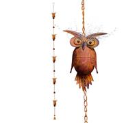 Generico Catene della Pioggia per Esterno,Catena Pioggia Metallo Civetta 2.- per Feste Decor Casa Ingresso Camera Bagno Uffici Esterni