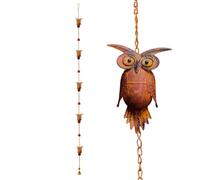 Generico Catene della Pioggia per Grondaie | Regolabile 2.3 M con Gufo per Esterni | Decorazioni per Giardino Ufficio Ingresso Bagno Esterno