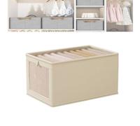 Generico Cation Multi-Functional Folding Wardrobe, Decorative Storage Bin, Closet Shelf Fabric Storage Box Steel Frame (Khaki)