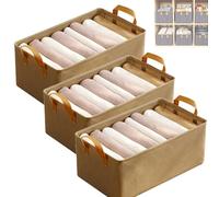 Generico Cation Multi-Functional Folding Wardrobe, Foldable Wardrobe Storage Box, Ultra Space Clothes Drawer Organizer Closet with Handle, Cloth Steel Frame Storage Box for Bedding and Toys (B,3PCS)